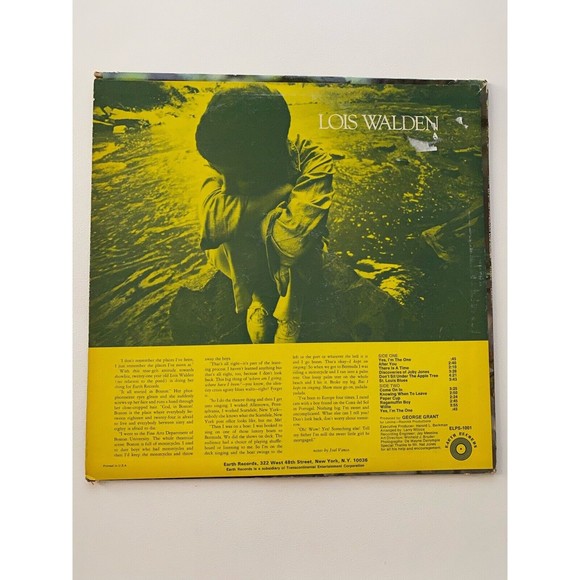 Louis Walden Self Titled 1969 LP Promotional Copy Earth Records ELPS-1001 EX - Picture 2 of 7